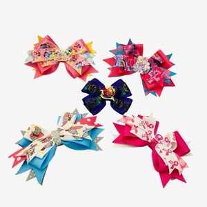 Princess Dumbo Little Pony Double Pinwheel Bow Stacked Boutique Hair Clip *flaw*
